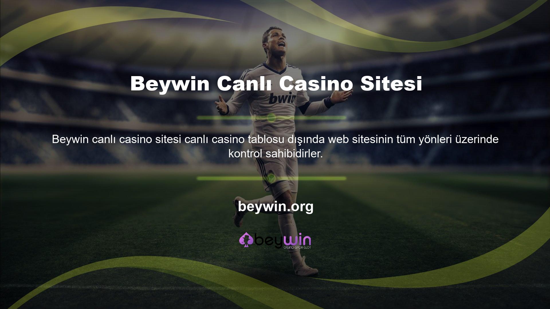 Konuk oyuncular Spor Şubesi bölümünden Beywin izlemenin tadını çıkarabilir ve maçlara gerçek zamanlı olarak ayak uydurabilirler